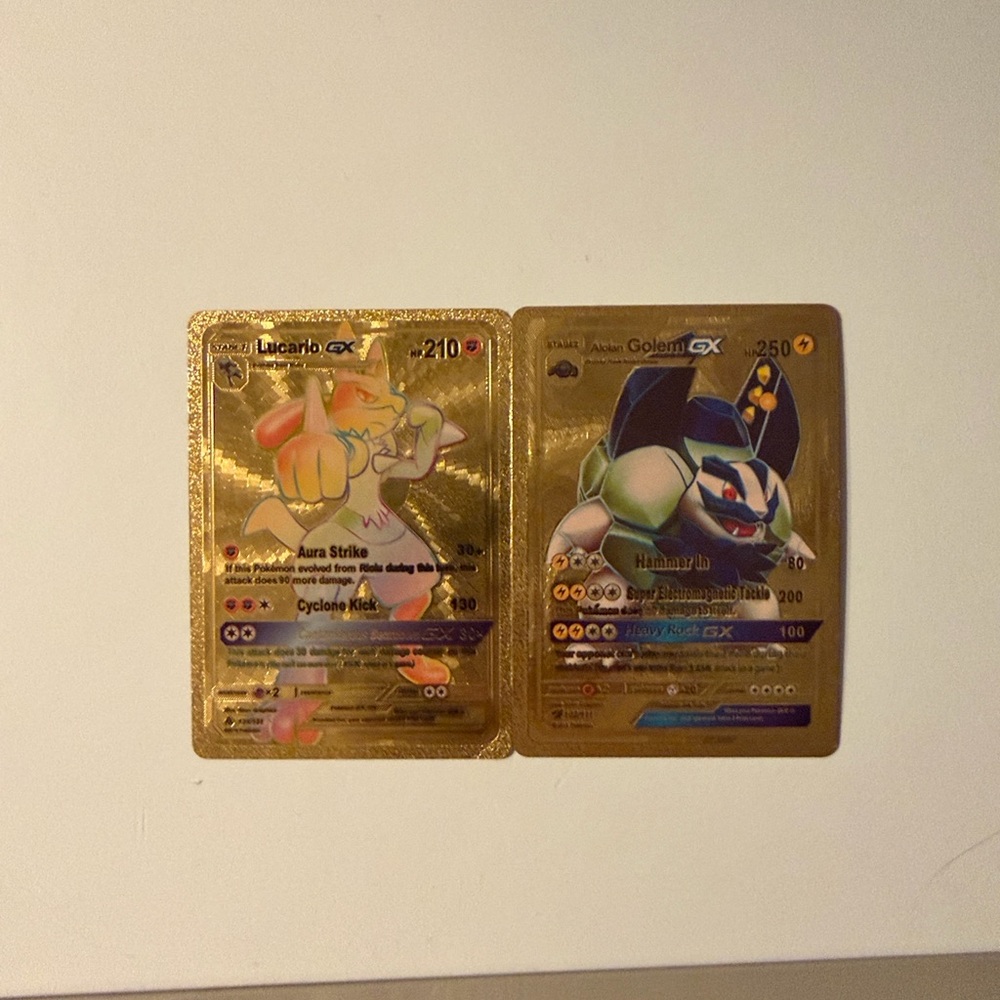 Gold Pokémon Collectible Cards Set
